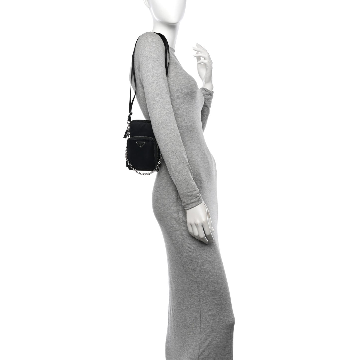 Brushed Calfskin Mini Crossbody Pouch Black