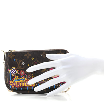Louis Vuitton Monogram 2020 Christmas Animation Roller Coaster Mini Pochette Accessories Pivoine 2 of 6