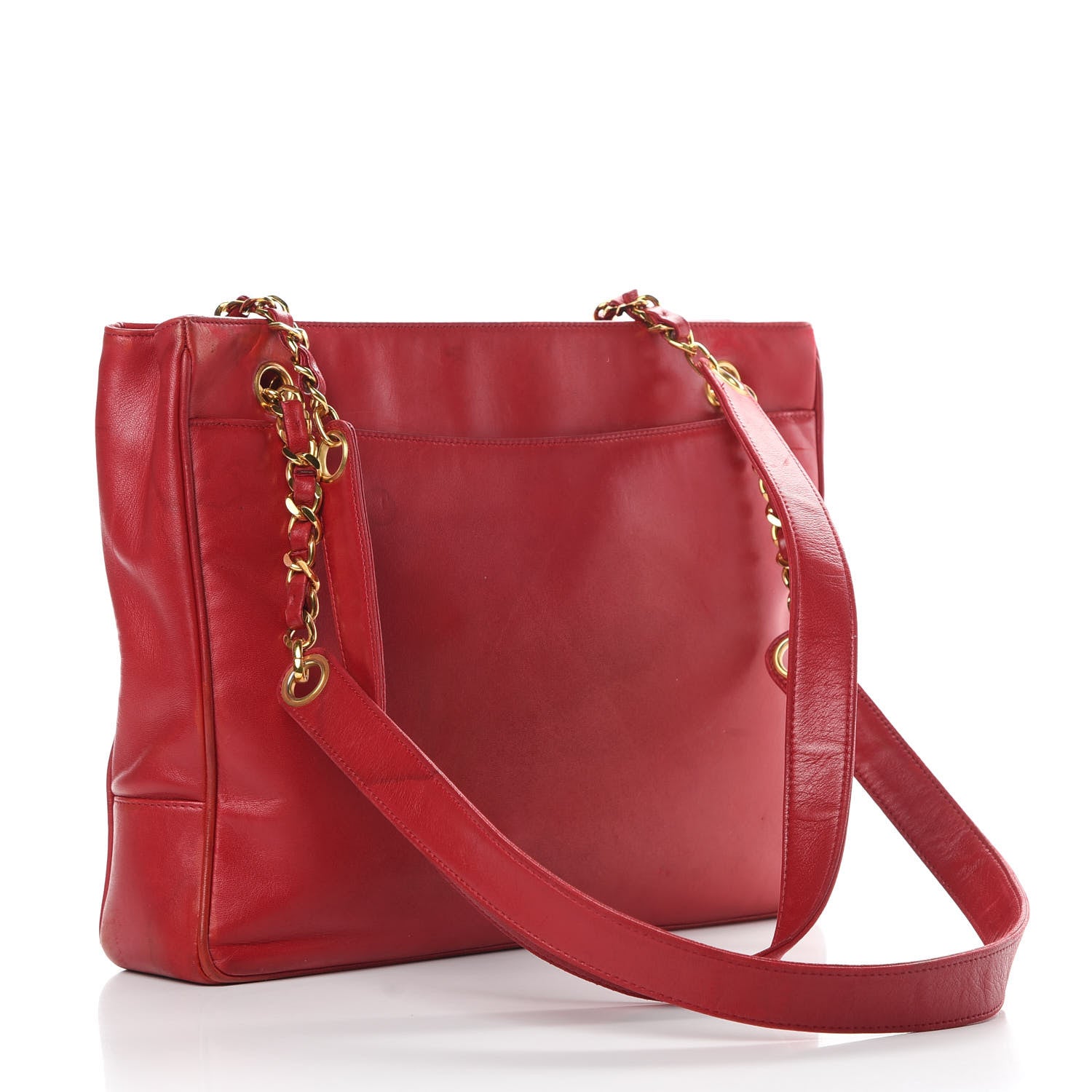 Chanel Lambskin CC Shoulder Bag Red 3 of 20