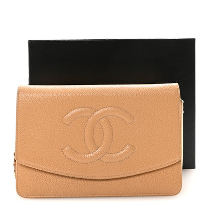 Chanel Caviar Timeless CC Wallet on Chain WOC Beige 12 of 12