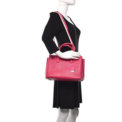 MCM Grained Calfskin Medium Milla Tote Beetroot Pink 2 of 9