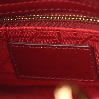 Christian Dior Patent Cannage Mini Lady Dior Red 6 of 10