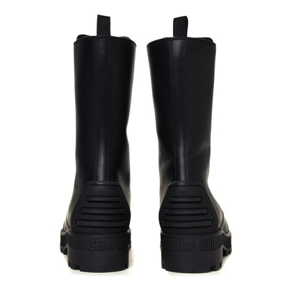Christian Dior Calfskin Rubber Dioriron Boots 38 Black 10 of 12