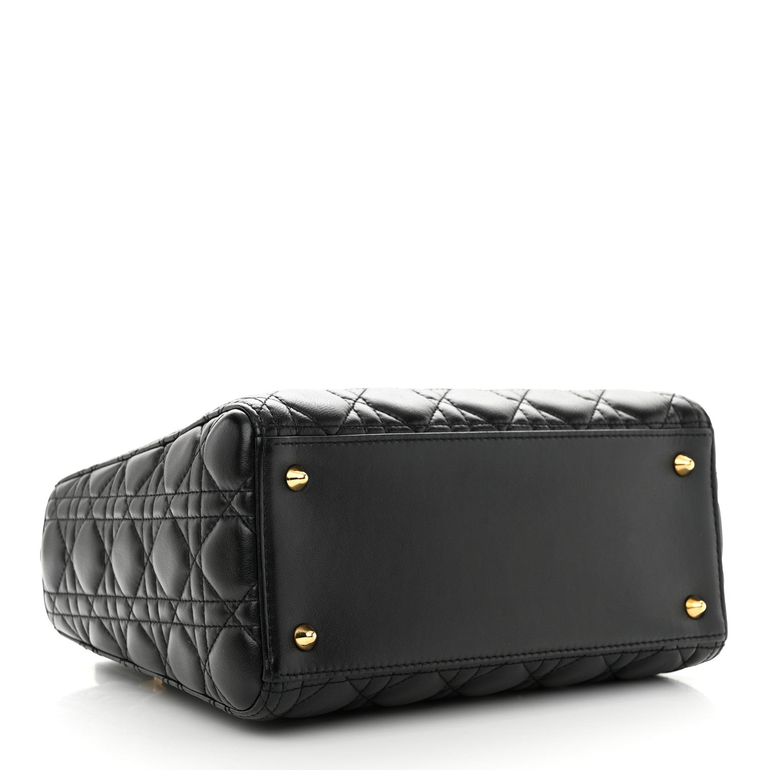 Christian Dior Lambskin Cannage Medium Lady Dior Black 4 of 10