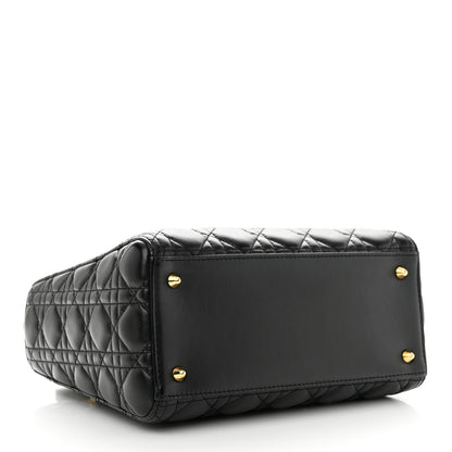Christian Dior Lambskin Cannage Medium Lady Dior Black 4 of 10