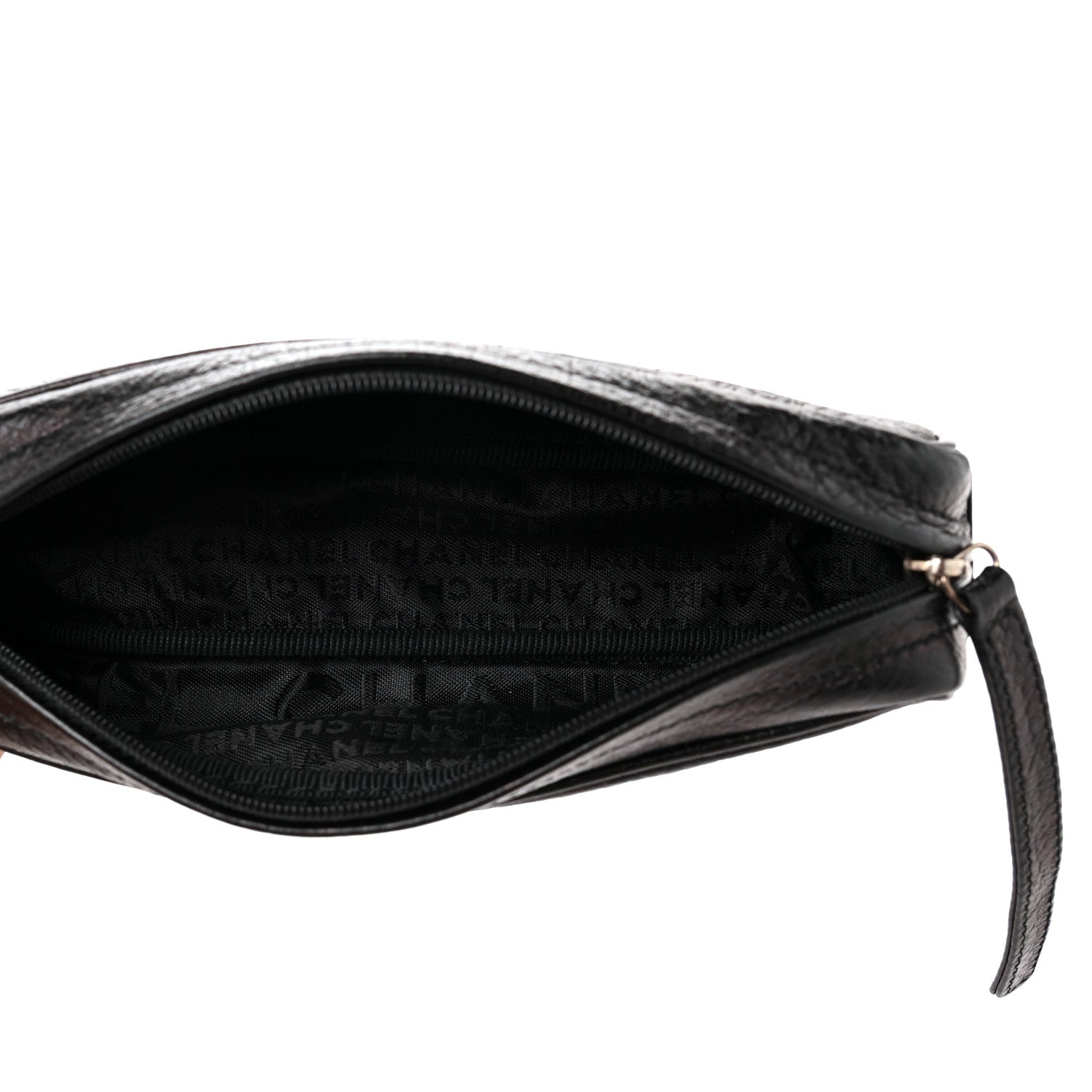 Chanel Calfskin CC Pencil Case Pouch Black 5 of 8