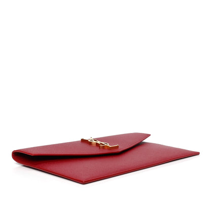 Saint Laurent Grain De Poudre Uptown Pouch Red 3 of 4