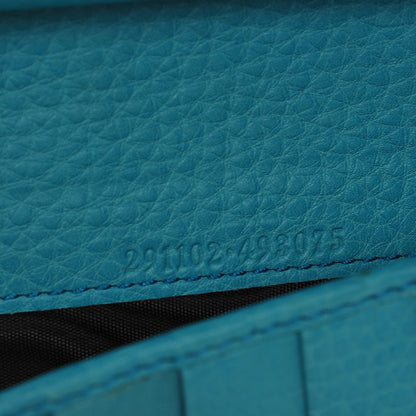 Gucci Pebbled Calfskin Soho Zip Around Wallet Deep Cobalt 6 of 9