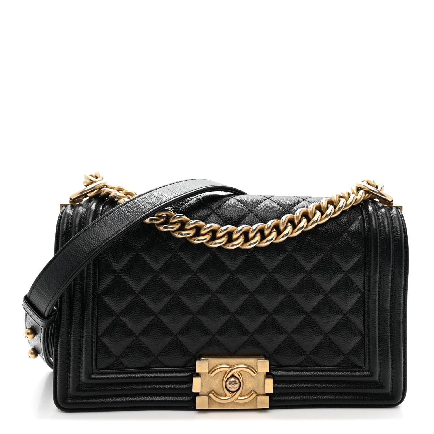 Chanel Caviar Quilted Medium Boy Flap Black 1 of 11
