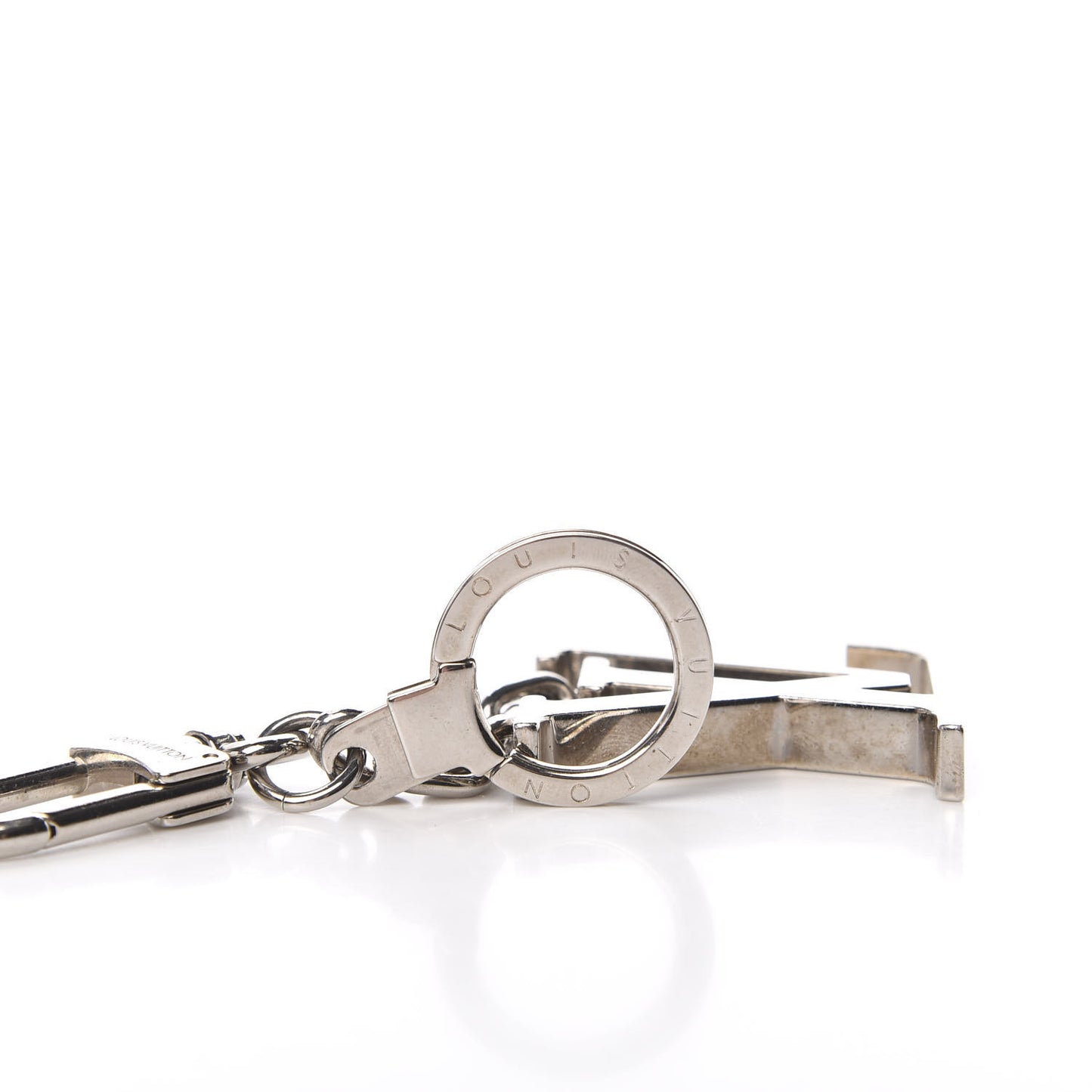 LV Initials Key Holder Silver