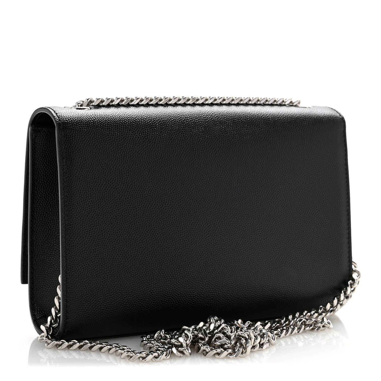 Saint Laurent Grain De Poudre Small Monogram Kate Satchel Black 3 of 12