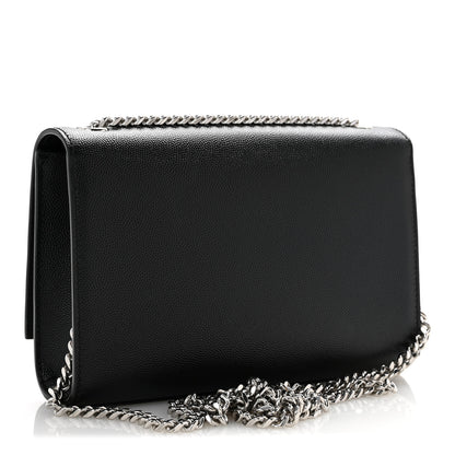 Saint Laurent Grain De Poudre Small Monogram Kate Satchel Black 3 of 12