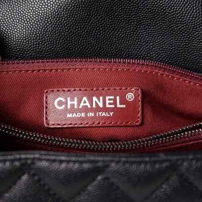 Chanel Caviar Quilted Medium Coco Handle Flap Black 9 of 10