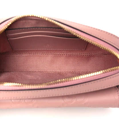 Gucci Calfskin GG Super Mini Debossed Chain Wallet Dust Carmine 5 of 11