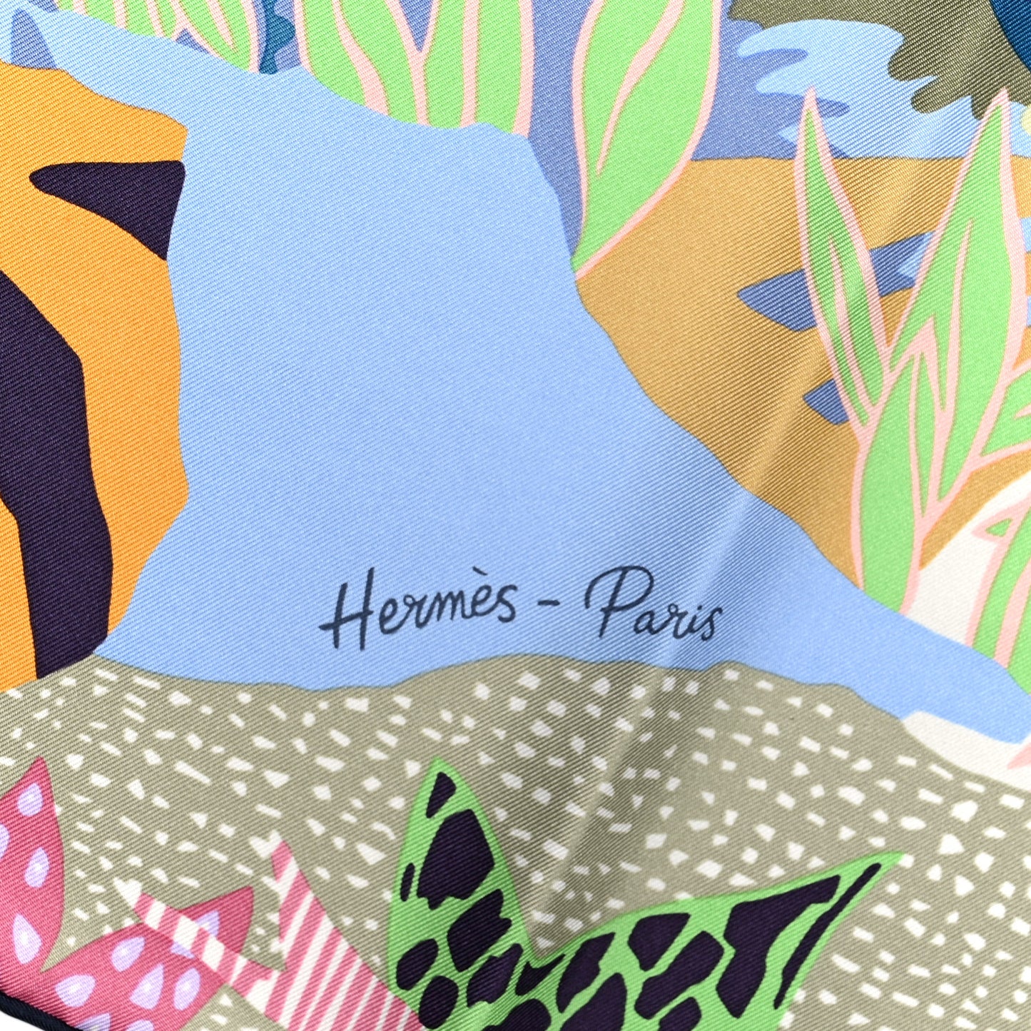Silk En Liberte Scarf 90 Aubergine Vert Multicolore