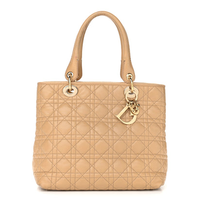 Christian Dior Lambskin Cannage Small Soft Lady Dior Beige 1 of 15
