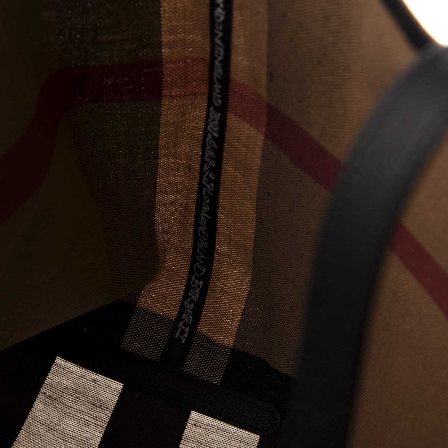 Coated Canvas Mega Check Medium Doodle Tote Black