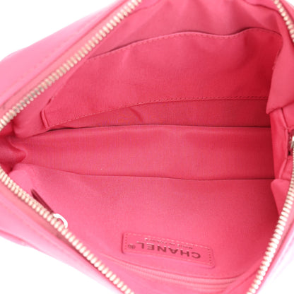 Chanel Lambskin Chevron Quilted Small Promenade Camera Case Pink 5 of 16