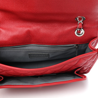 Chanel Caviar Quilted Large French Riviera Flap Red 5 of 10
