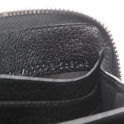 Balenciaga Chevre Silver Metallic Edge Hardware Zip Around Wallet Black 7 of 8
