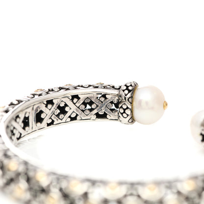 John Hardy Sterling Silver 18K Yellow Gold Pearl Jaisalmer Cuff Bracelet 6 of 6