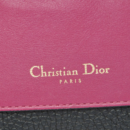 Christian Dior Bullcalf Medium Be Dior Flap Black Fraise 7 of 14