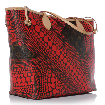 Louis Vuitton Monogram Kusama Waves Neverfull MM Red 3 of 7