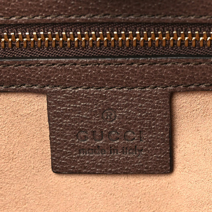 Gucci GG Supreme Monogram Textured Calfskin Web Medium Ophidia Shopping Tote Beige Ebony New Acero 6 of 9
