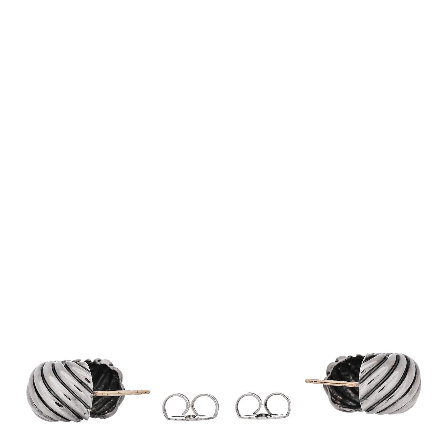 Sterling Silver 11mm Sculpted Cable Shrimp Earrings