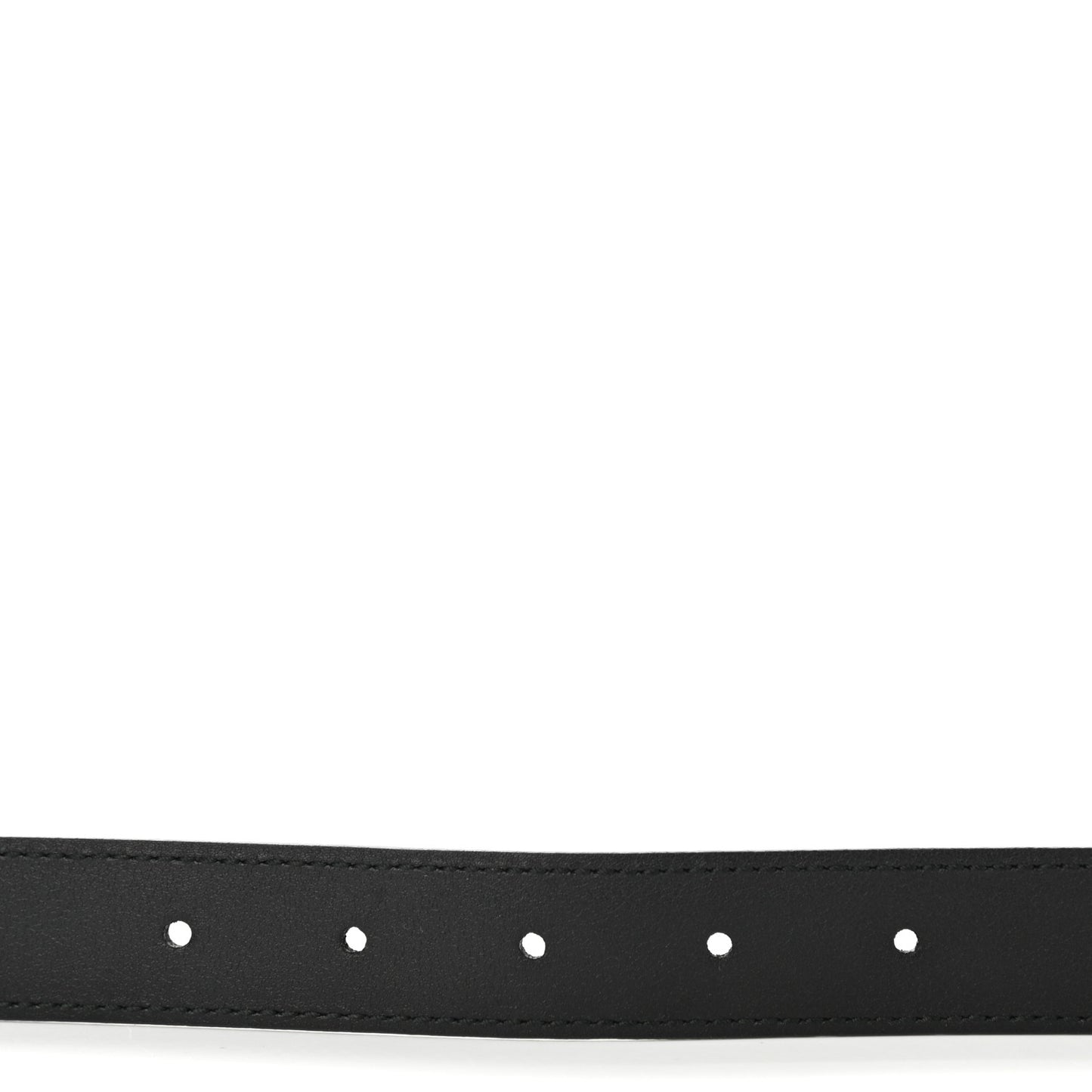 Moon Calfskin Interlocking G 25mm Belt 80 32 Black
