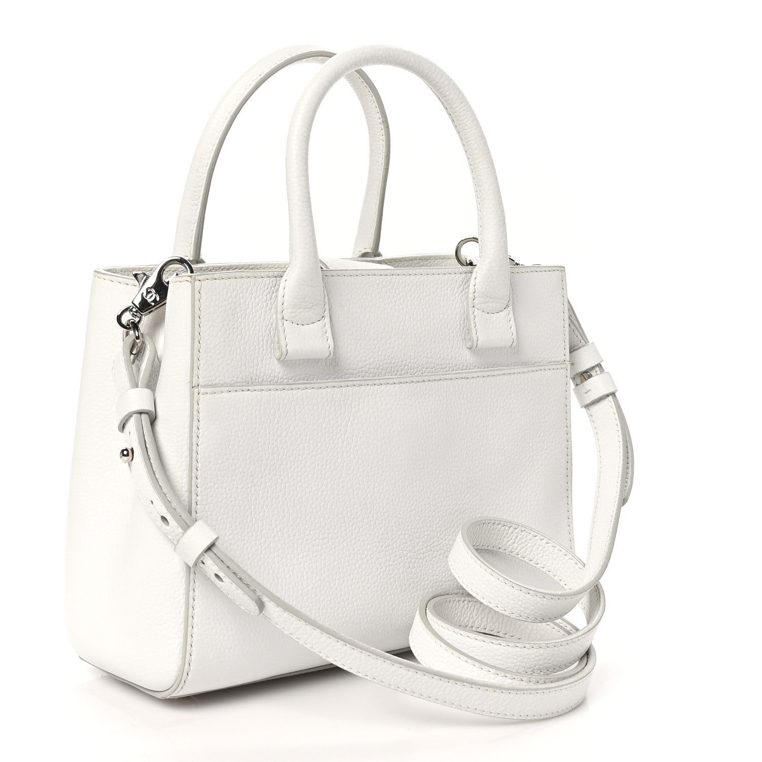 Chanel Grained Calfskin Mini Neo Executive Shopper Tote White 3 of 11