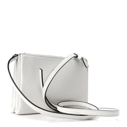 MCM Grained Calfskin Milla Double Crossbody Bag White 3 of 10