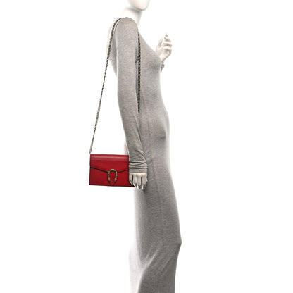 Gucci Calfskin Mini Dionysus Chain Wallet Hibiscus Red 2 of 11