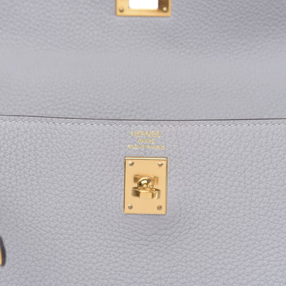 Hermes Taurillon Clemence Kelly Retourne 25 Gris Mouette 6 of 10