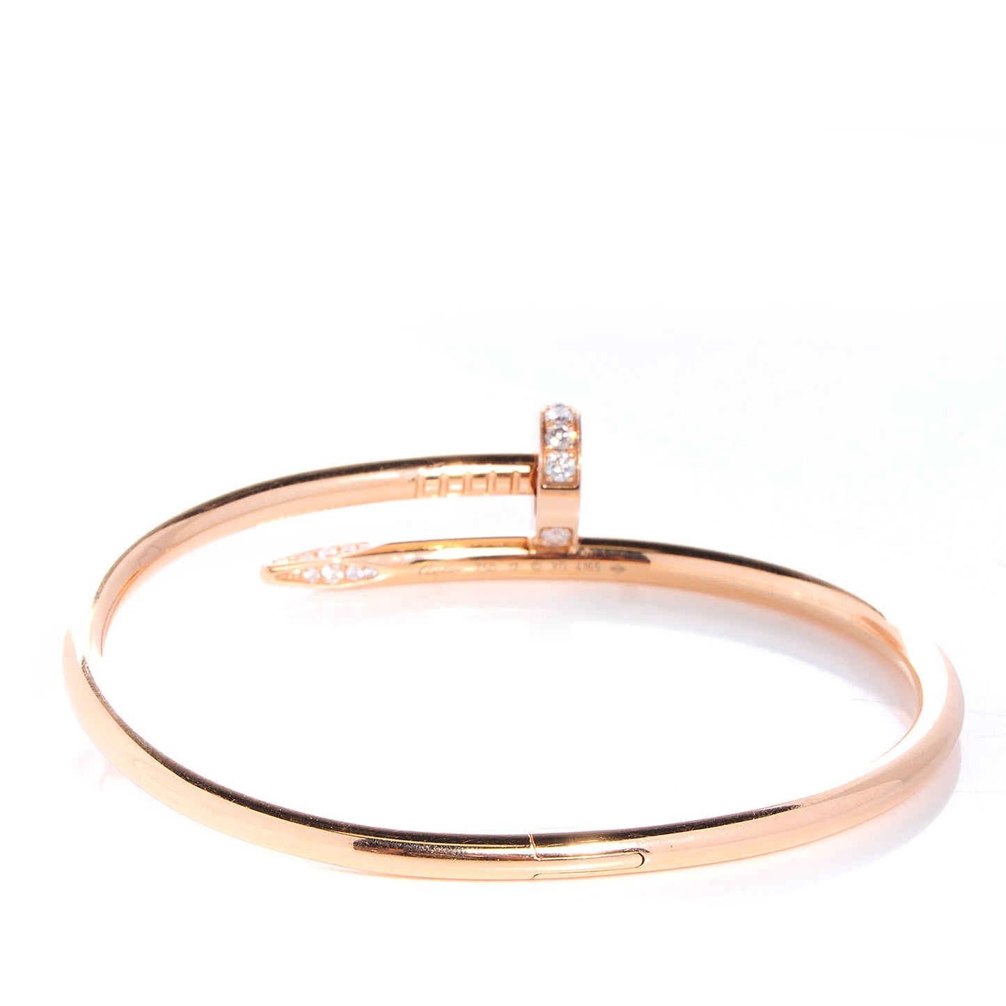 18K Pink Gold Diamond Juste Un Clou Bracelet 17