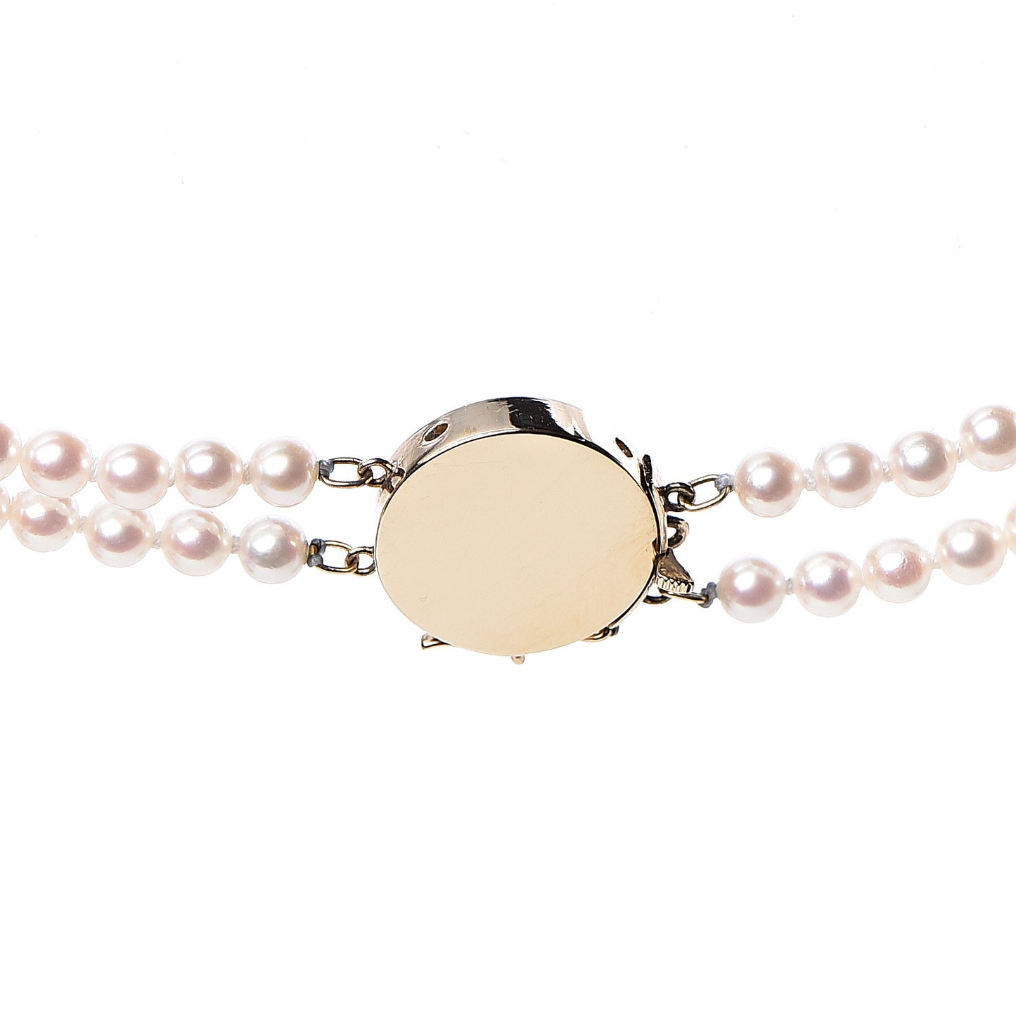 14K Yellow Gold Akoya Pearl 4-4.5mm Double Strand Necklace 28"