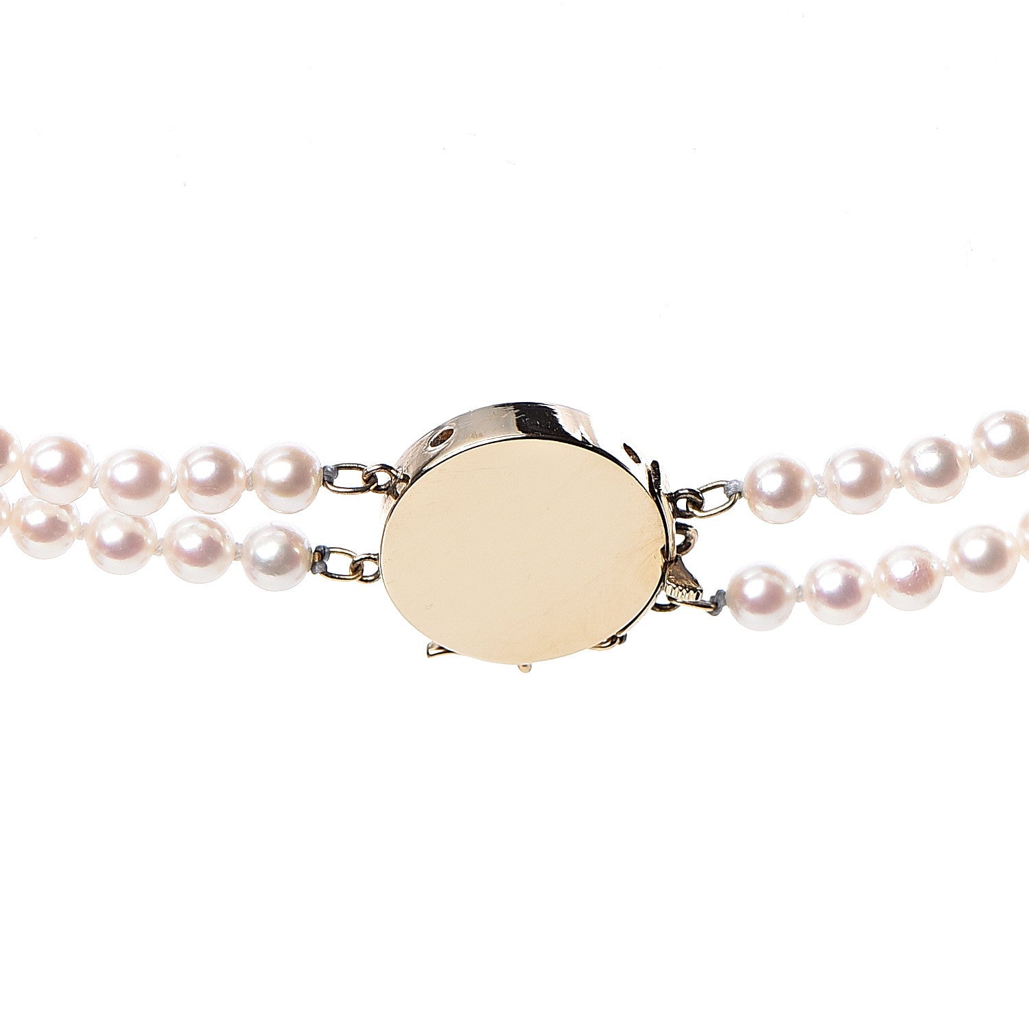 Mikimoto 14K Yellow Gold Akoya Pearl 4-4.5mm Double Strand Necklace 28" 4 of 6