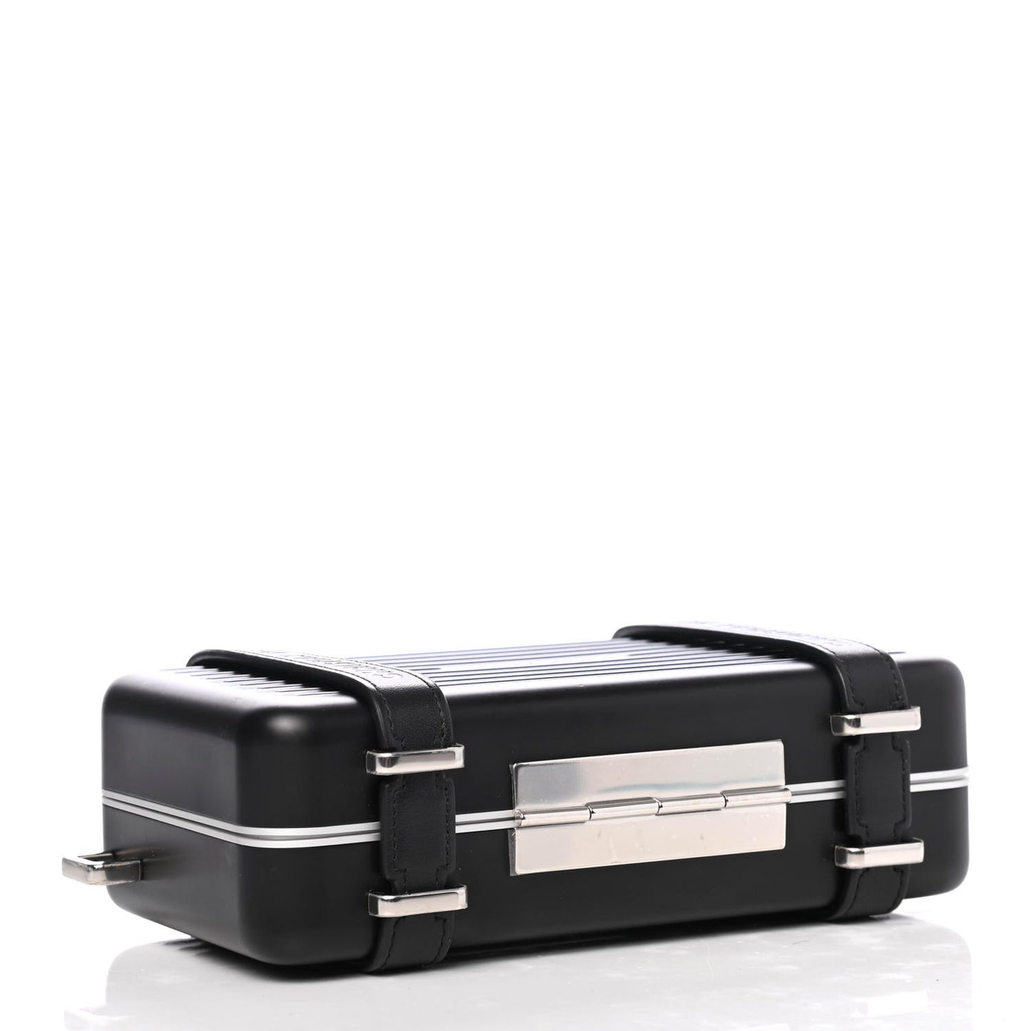 X RIMOWA Aluminum Personal Clutch On Strap Black