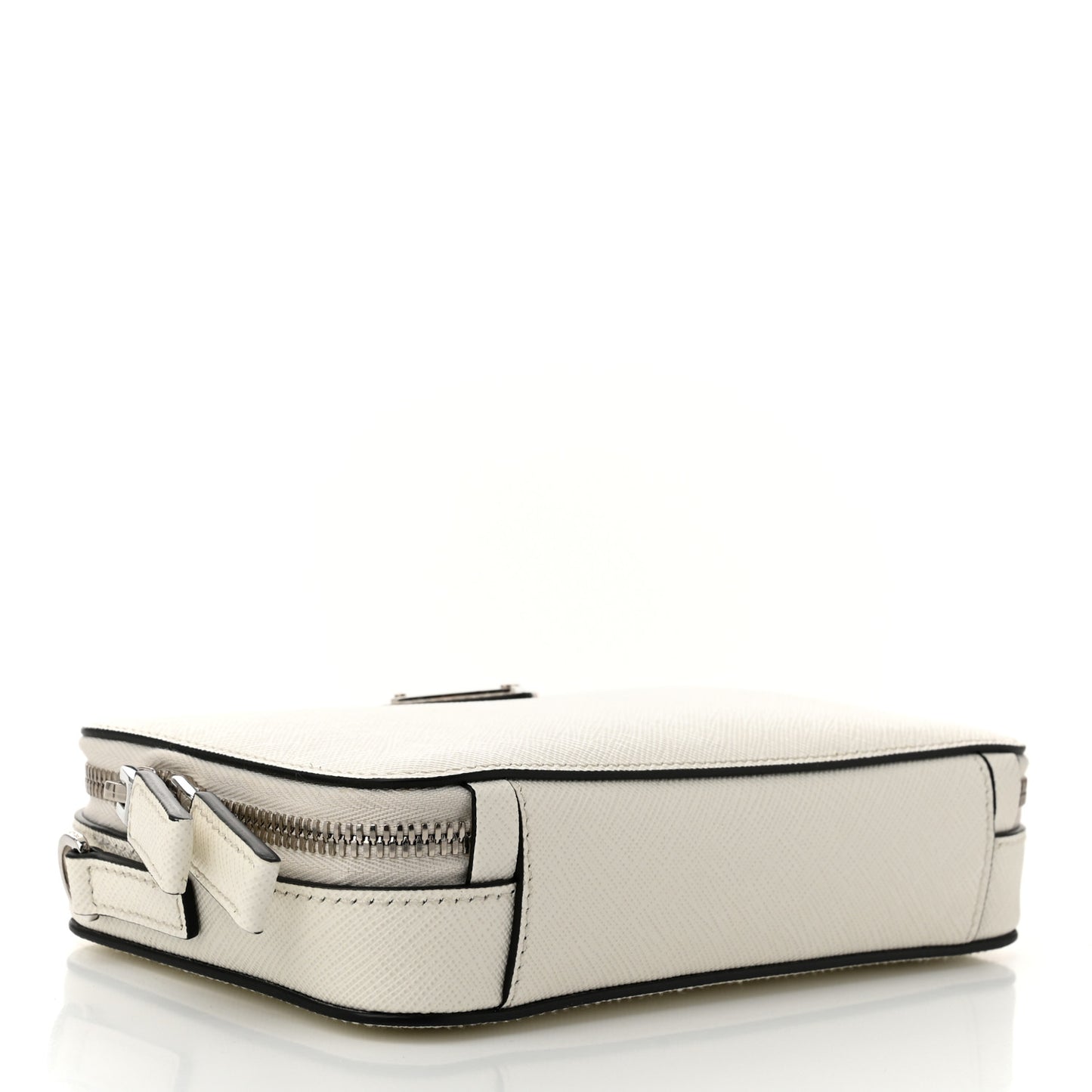 Saffiano Travel Small Brique Crossbody Bag White