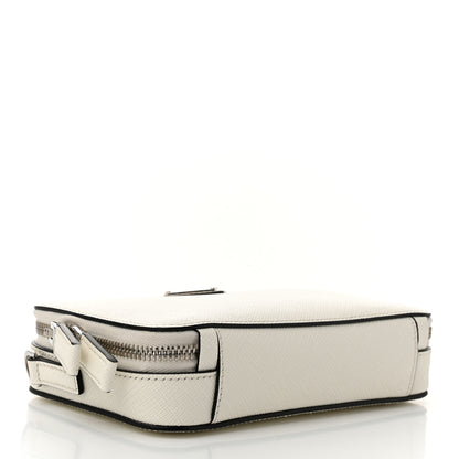 Prada Saffiano Travel Small Brique Crossbody Bag White 4 of 9