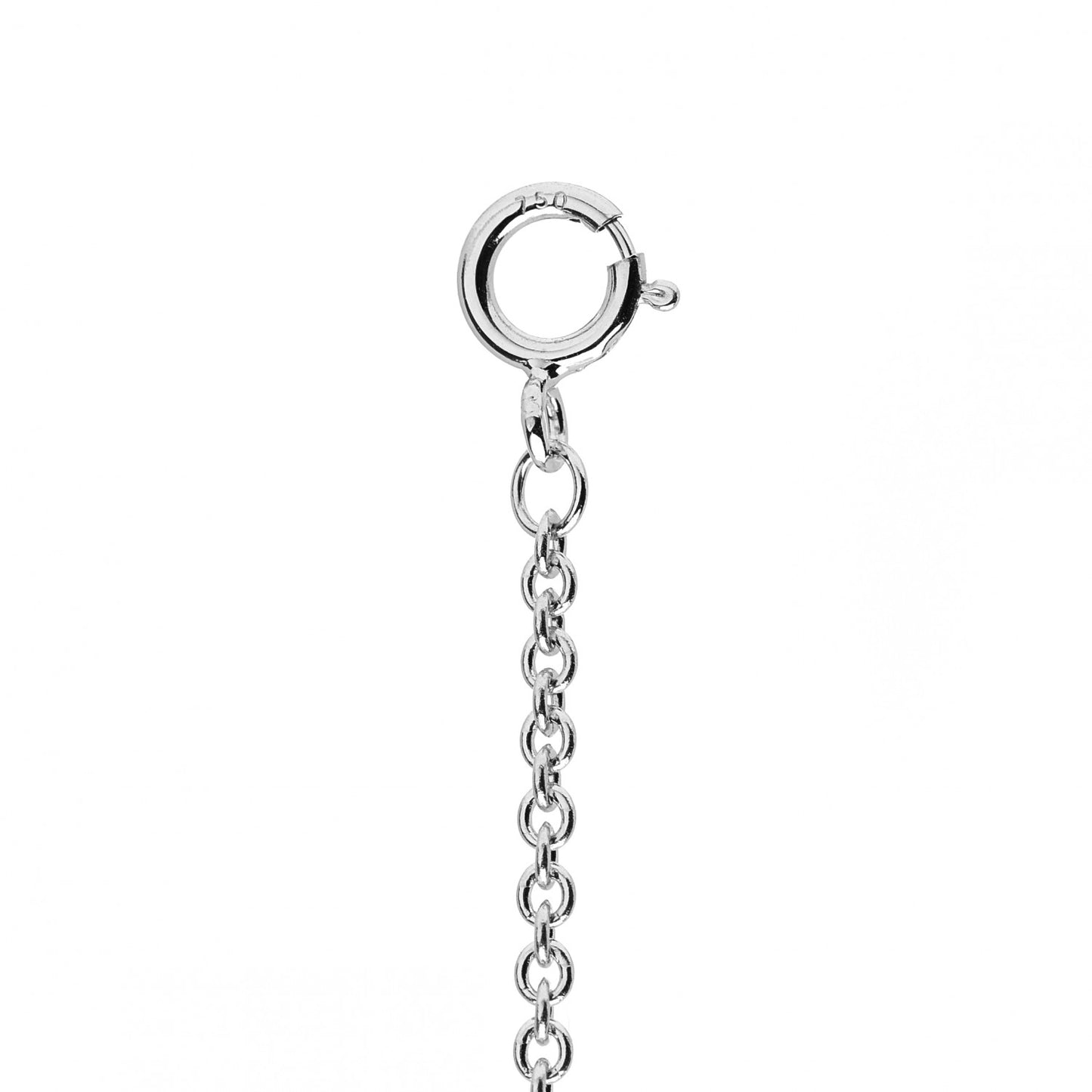 18K White Gold Diamond Tag Chain Bracelet
