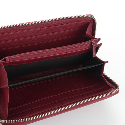 Gucci Pebbled Calfskin Studded Soho Zip Around Wallet Soft Burgundy 5 of 6