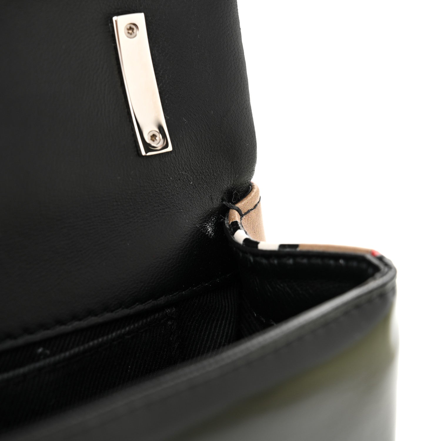 Burberry Patent Quilted House Check Lola Bag Black 11 of 11