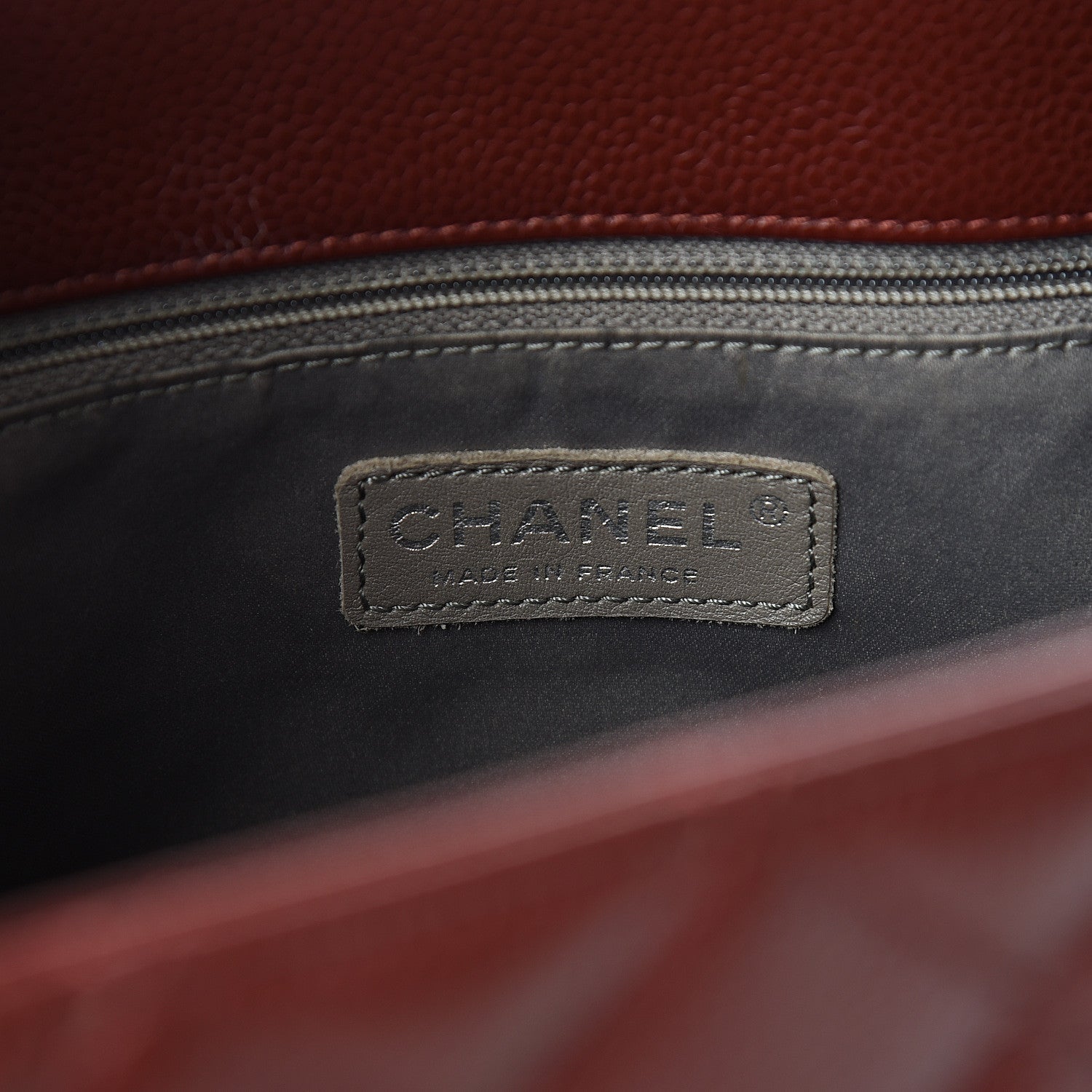 Chanel Caviar Quilted Grand Shopping Tote GST Dark Burgundy 5 of 14