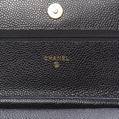 Chanel Caviar Quilted Wallet On Chain WOC Black 6 of 12