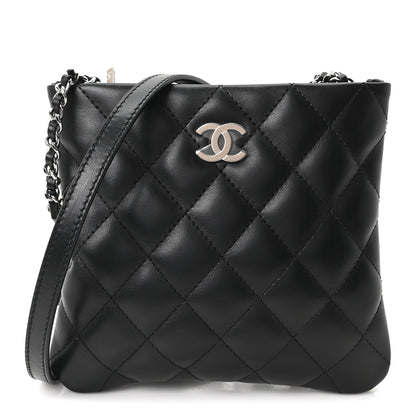 Chanel Lambskin Quilted Uniform Crossbody Bag Black 1 of 9