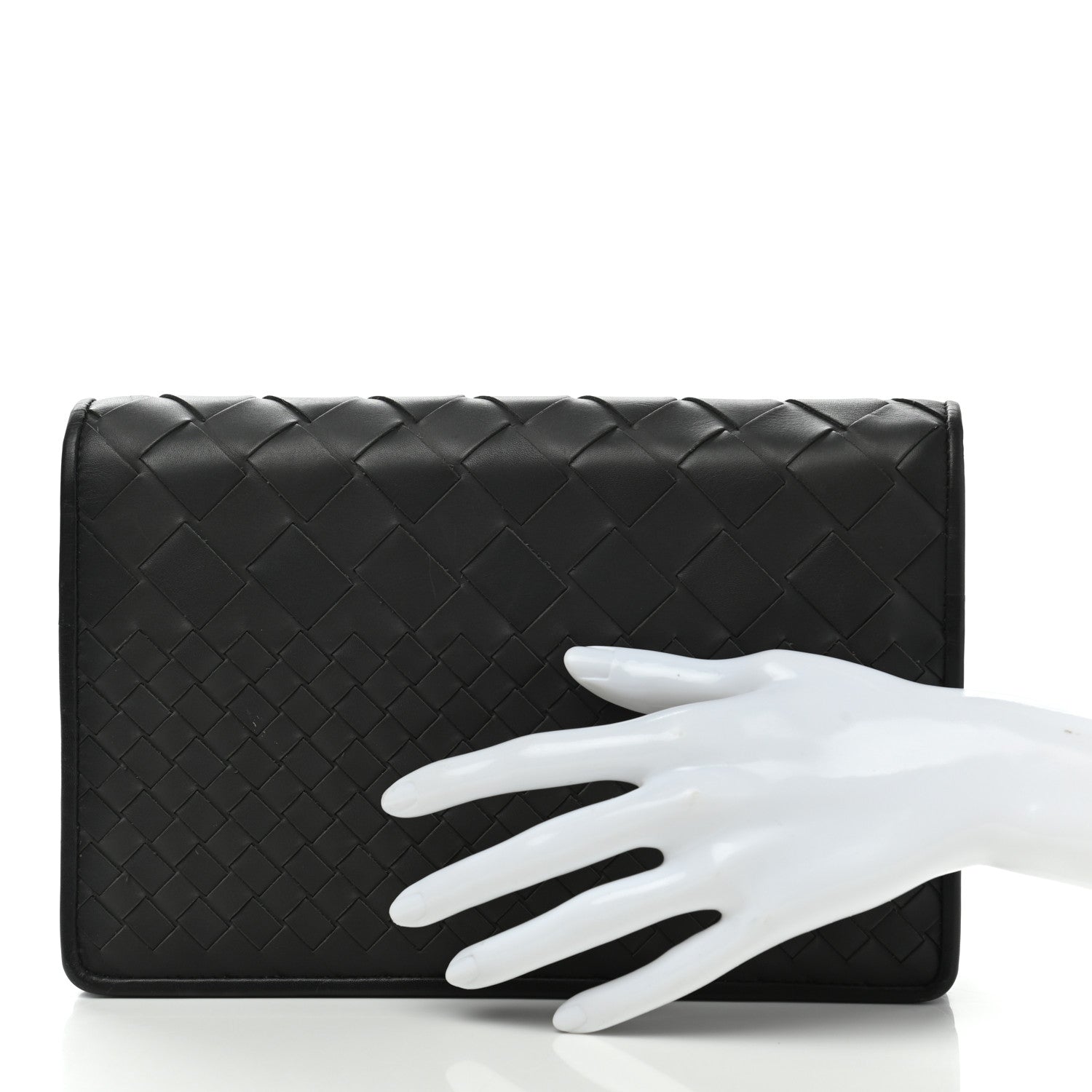 Bottega Veneta Nappa Intrecciato Medium Woven Clutch Black 2 of 12