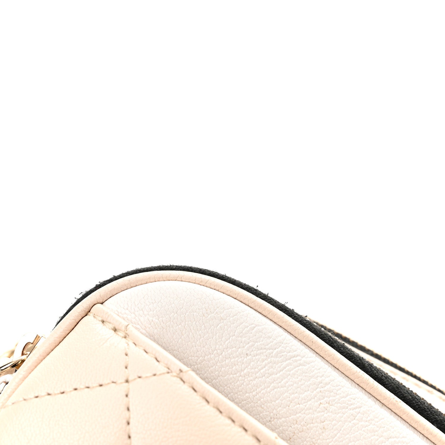 Chanel Goatskin Quilted Waist Bag Beige White Black 12 of 12