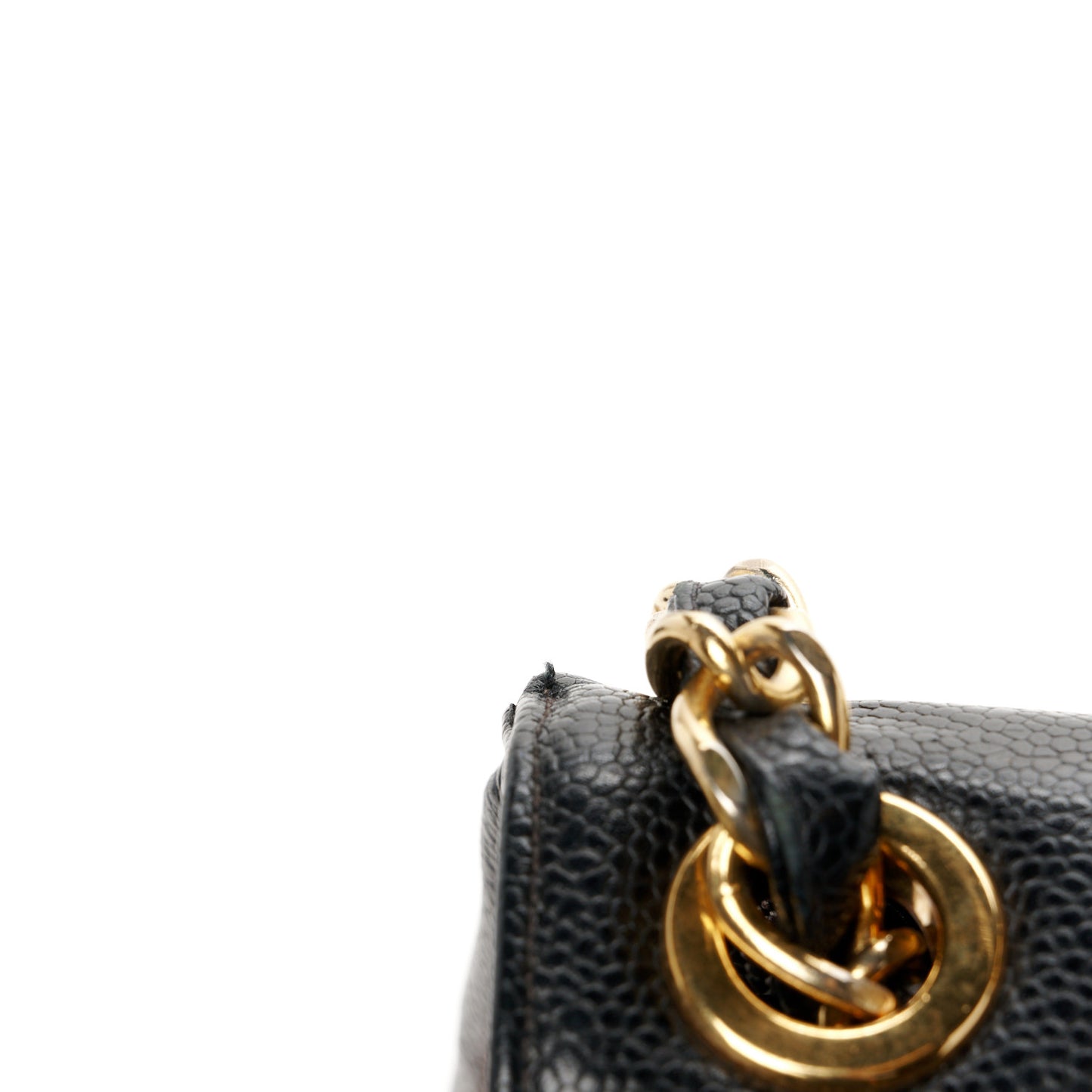 Caviar Diagonal Quilted Jumbo Single Flap Black