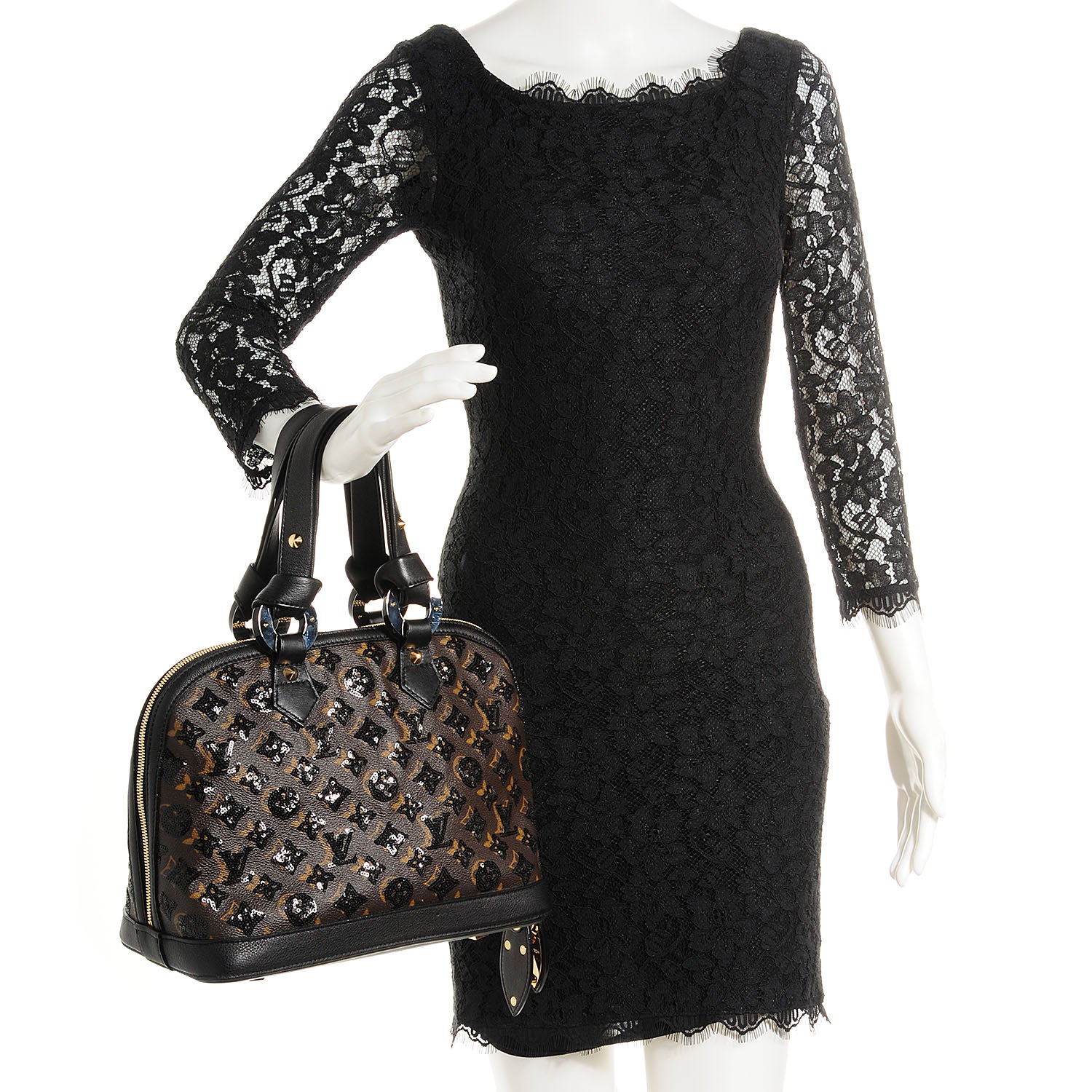 Louis Vuitton Monogram Sequins Eclipse Alma Black 2 of 7